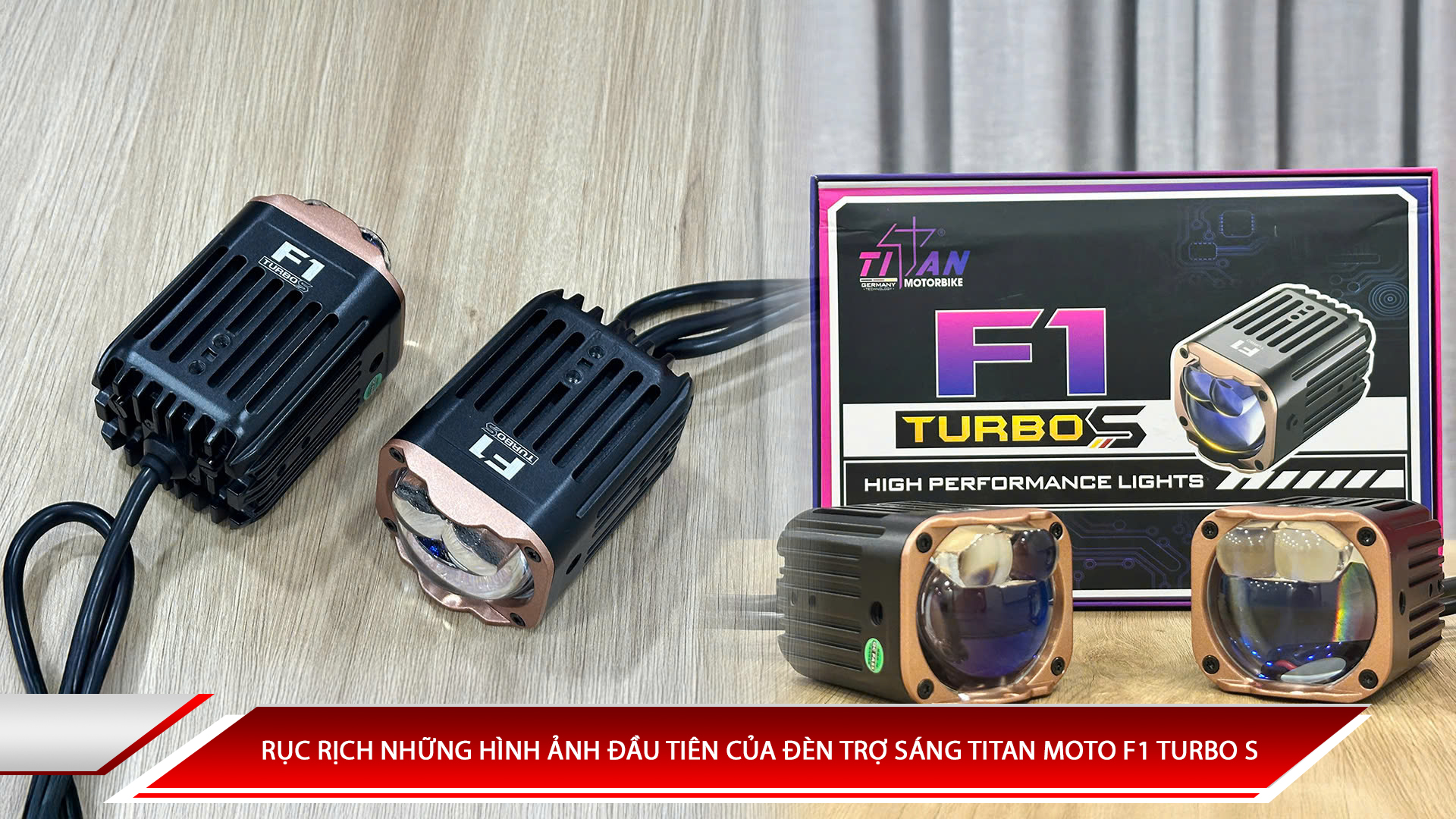 Rục rịch những hình ảnh đầu tiên của đèn trợ sáng Titan Moto F1 Turbo S